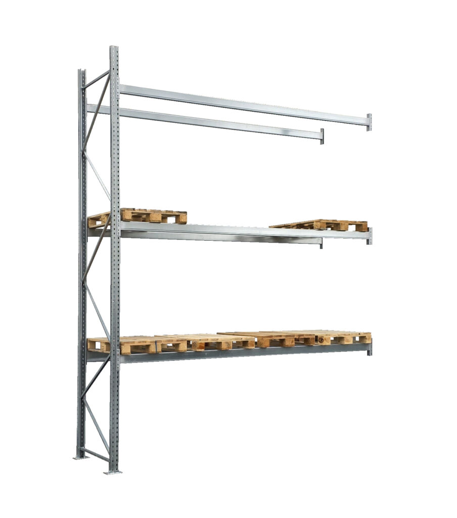 bazarové paletové regály použité repasované skladové na palety prumyslové vysoké pozinkované venkovní nejlevnější bazaroz dexion