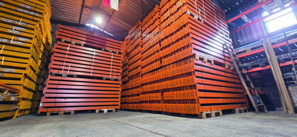 paletové regály bazarové použité vysoká nosnost mecalux proman stow bazaroz nejlevnější skladové halové profesionální průmyslové