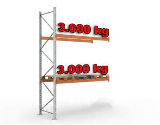 Paletové regály Feralco šířka: 2,7m – PŘÍDAVNÉ POLE – Bazar / použité