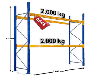 Paletové Regály Jungheinrich 2 patra – Základní Pole Bazar / použité