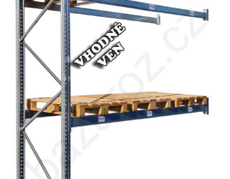 Paletové Regály Dexion P90, dvě patra, Pozinkované – Přídavné Pole