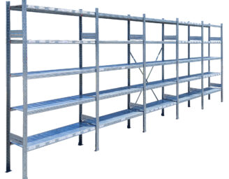 Profesionální Policové Regály Unizinc Pozinkované. BAZAR / POUŽITÉ
